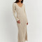 Novalea™ V-Neck Sleeved Knit Maxi Dress