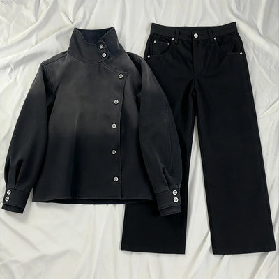 UNISEX VINTAGE FENCING DENIM JACKET