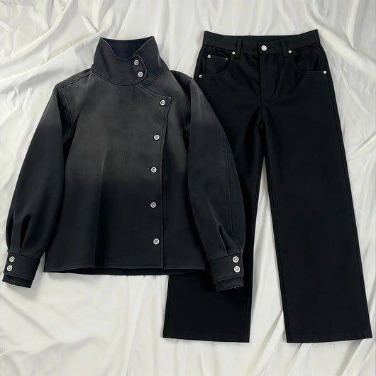 UNISEX VINTAGE FENCING DENIM JACKET