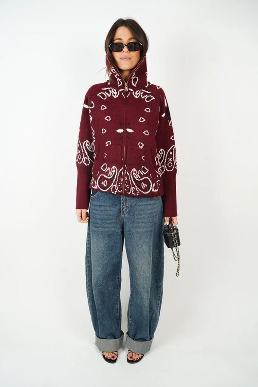 Bandana Zip-Up Jacket